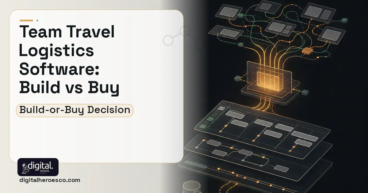 Project Management Software workflow illustration for Team Travel Logistics Software Build vs Buy Guide.