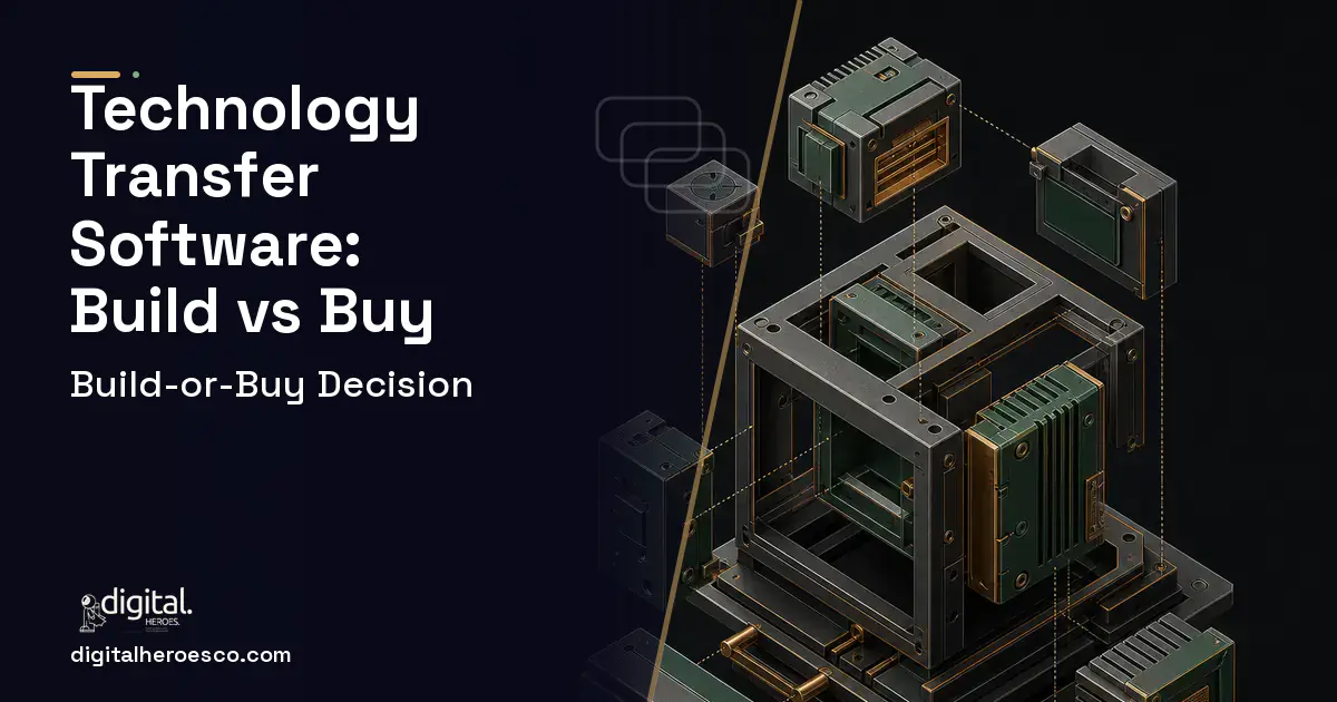 Custom Software Development software overview illustration for Technology Transfer Software Build vs Buy Guide.