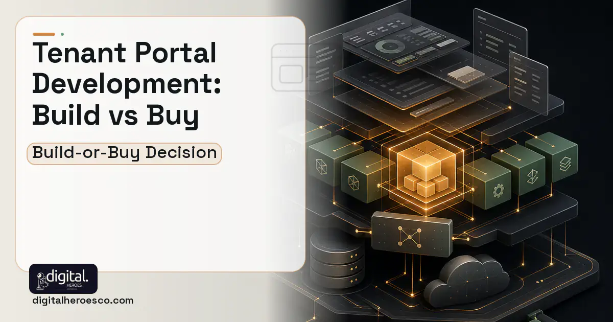 Custom Software Development product interface illustration for Tenant Portal Development Build vs Buy Guide.