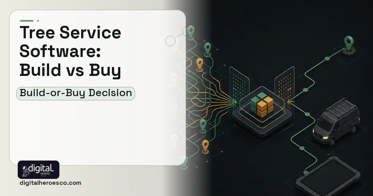 Field Service Software workflow illustration for Tree Service Software Build vs Buy Guide.