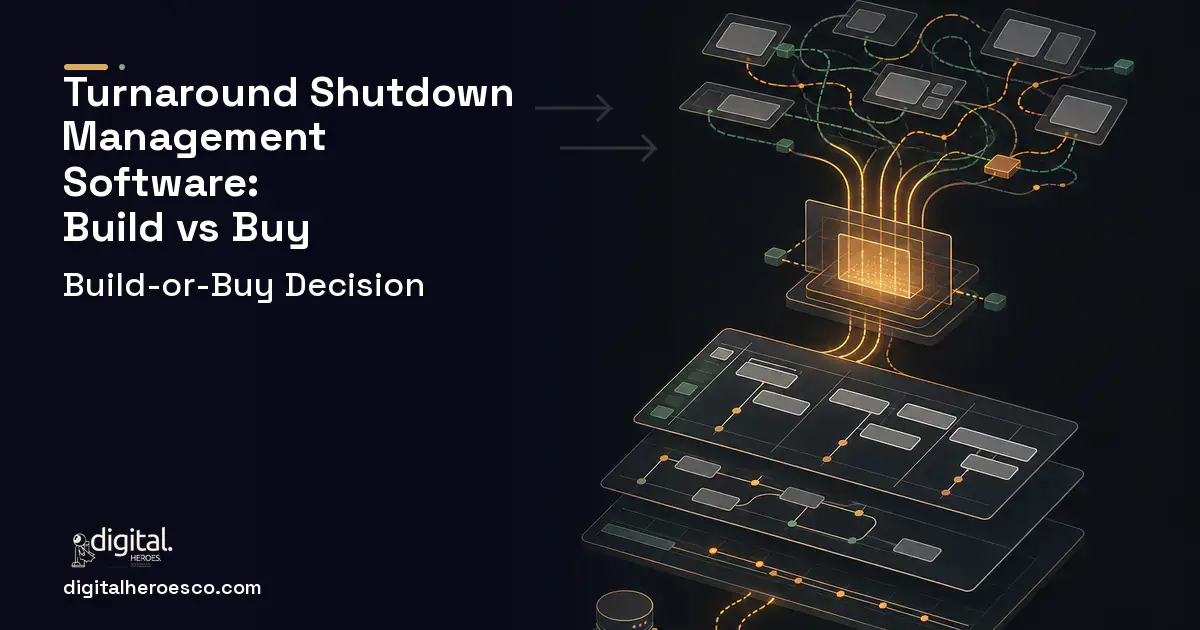 Project Management Software workflow illustration for Turnaround Shutdown Management Software Build vs Buy Guide.