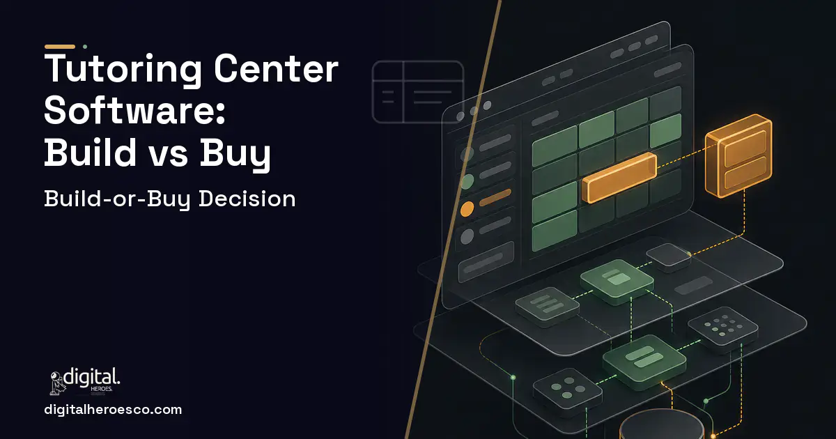 Booking Software product interface illustration for Tutoring Center Software Build vs Buy Guide.