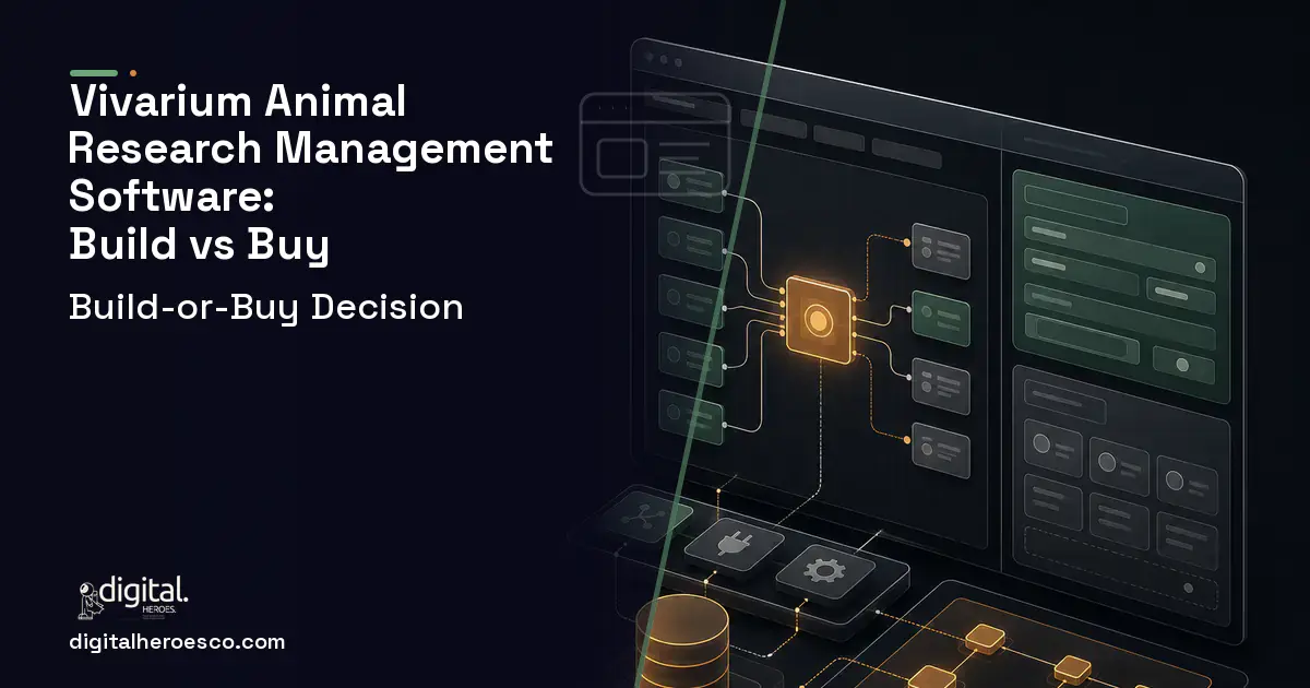 Internal tools product interface illustration for Vivarium Animal Research Management Software Build vs Buy Guide.