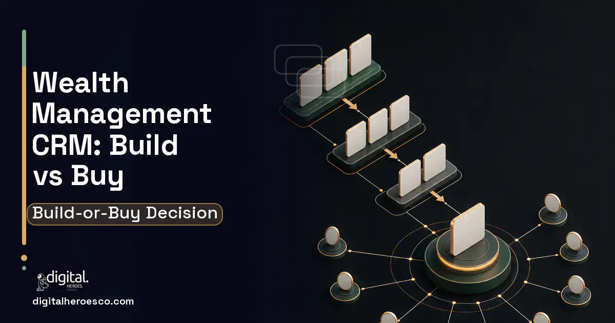 CRM Development software overview illustration for Wealth Management CRM Build vs Buy Guide.