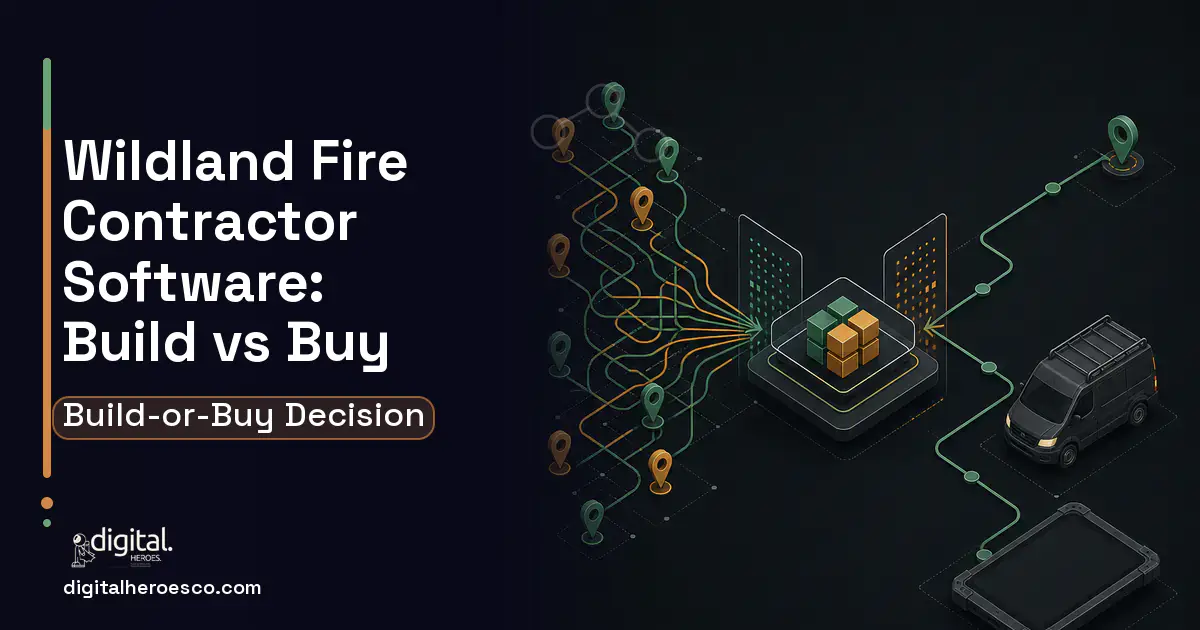 Field Service Software workflow illustration for Wildland Fire Contractor Software Build vs Buy Guide.