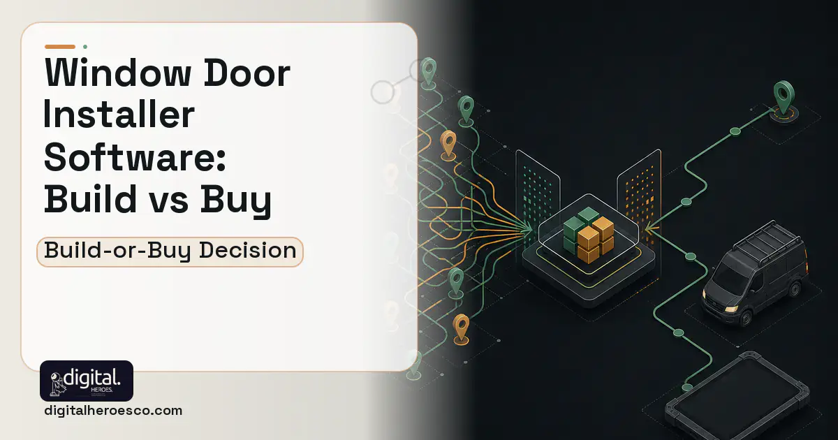 Field Service Software workflow illustration for Window Door Installer Software Build vs Buy Guide.