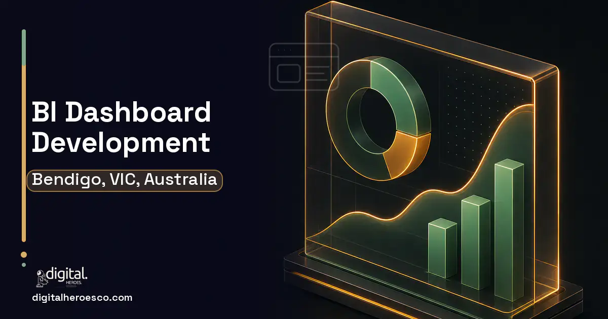 BI Dashboard Development product interface illustration for Bendigo, VIC, Australia.