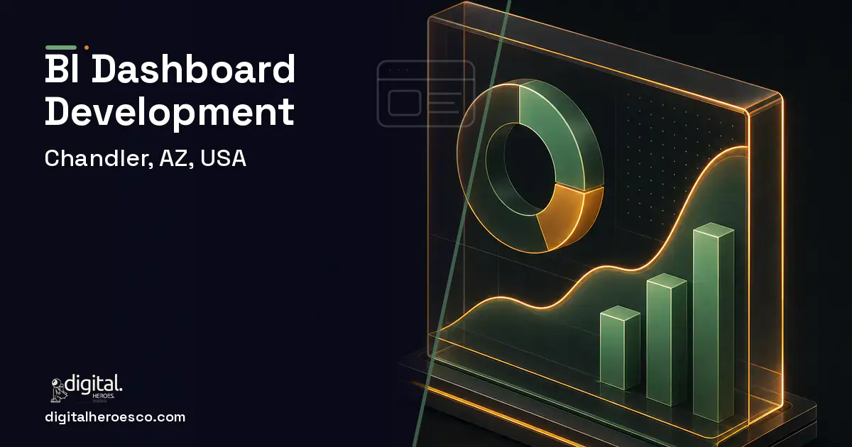 BI Dashboard Development product interface illustration for Chandler, AZ, USA.