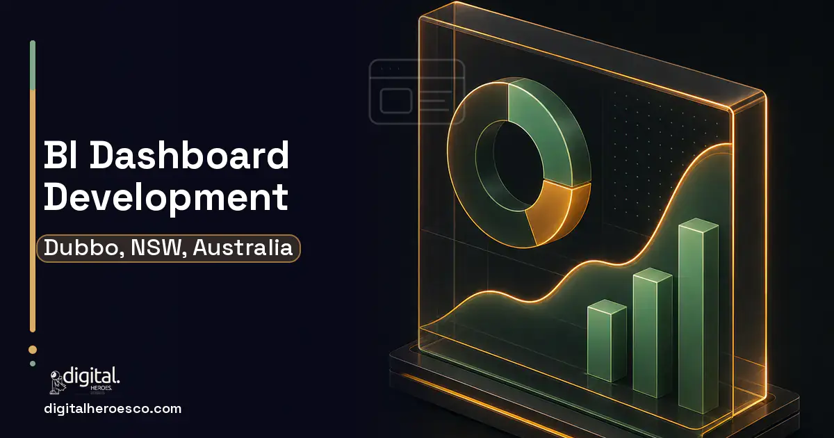 BI Dashboard Development product interface illustration for Dubbo, NSW, Australia.