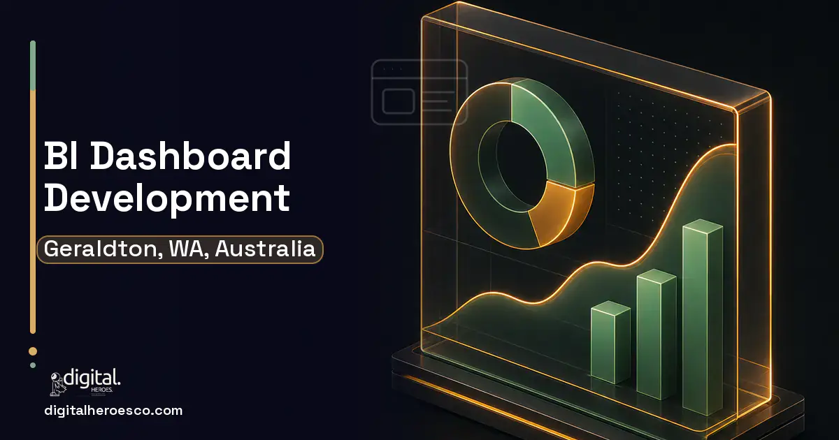 BI Dashboard Development product interface illustration for Geraldton, WA, Australia.