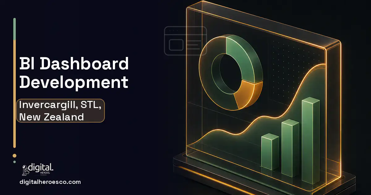 BI Dashboard Development product interface illustration for Invercargill, STL, New Zealand.