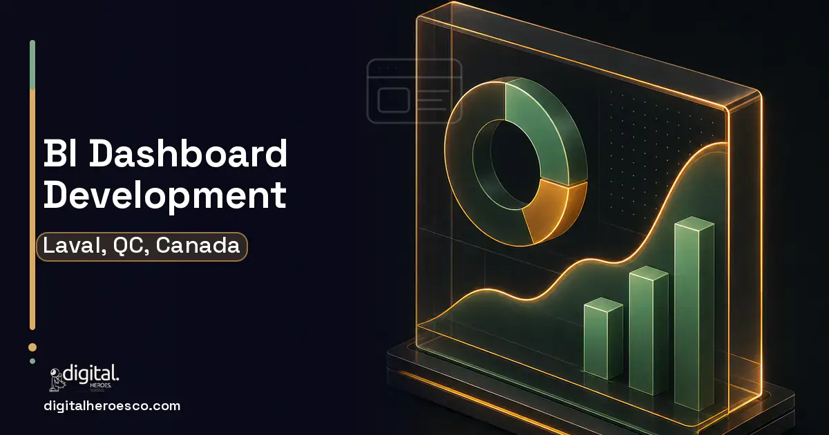 BI Dashboard Development product interface illustration for Laval, QC, Canada.