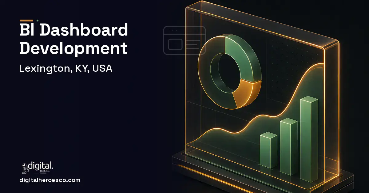 BI Dashboard Development product interface illustration for Lexington, KY, USA.