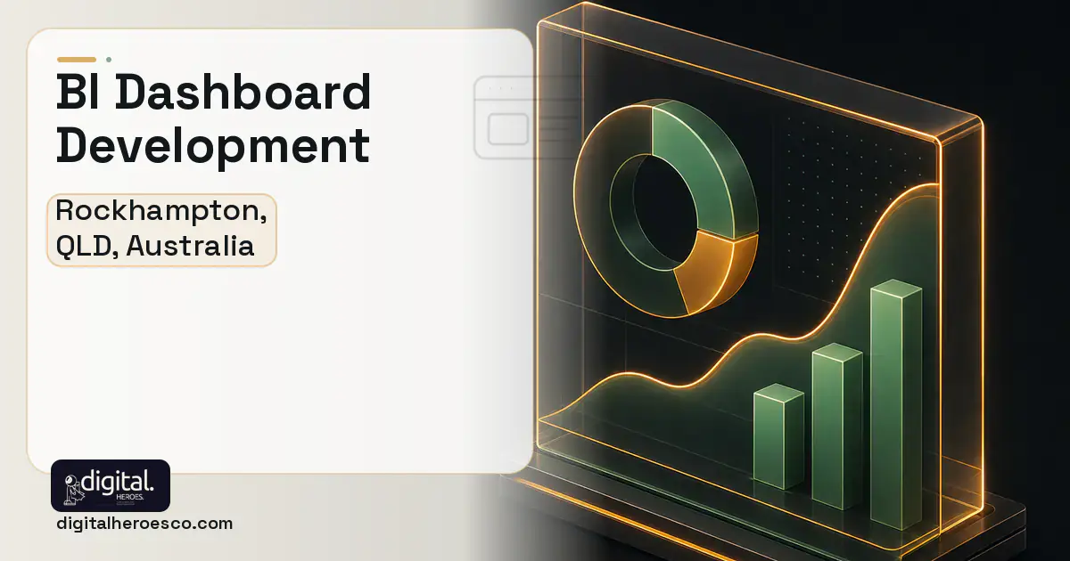 BI Dashboard Development product interface illustration for Rockhampton, QLD, Australia.