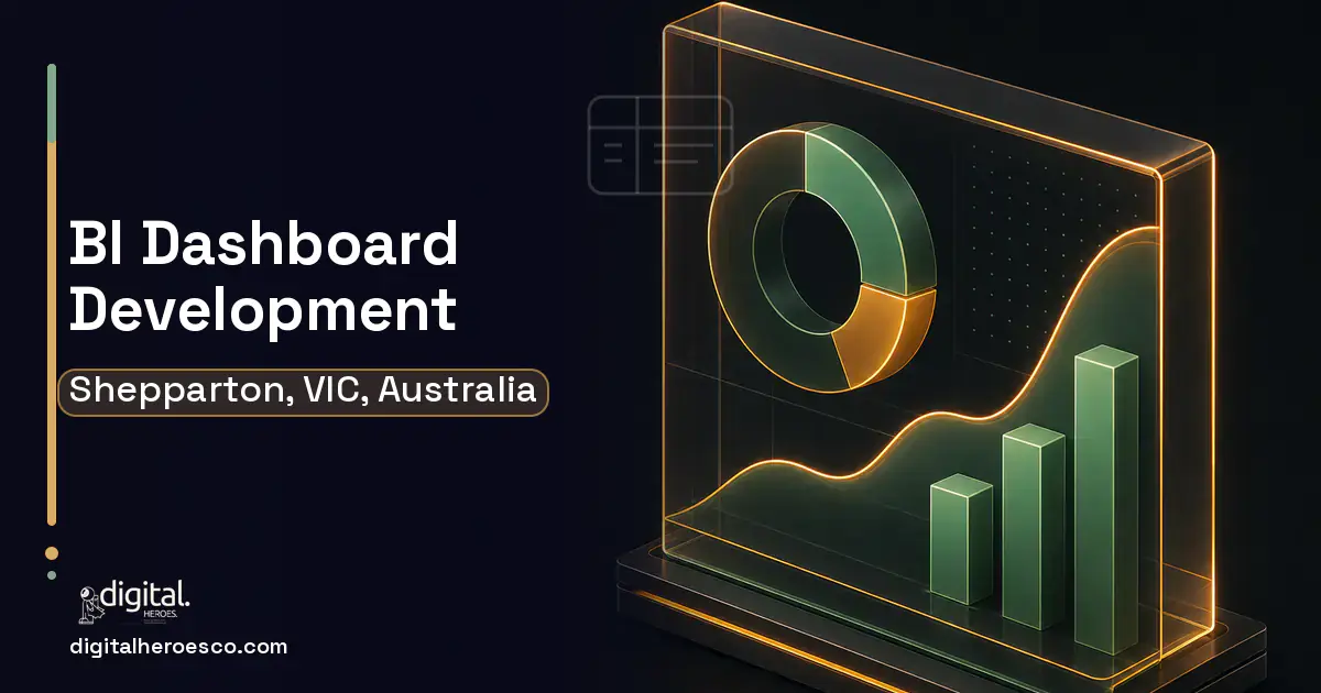 BI Dashboard Development product interface illustration for Shepparton, VIC, Australia.