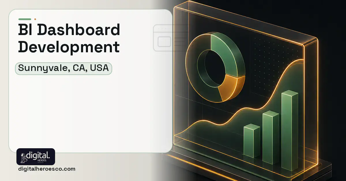 BI Dashboard Development product interface illustration for Sunnyvale, CA, USA.