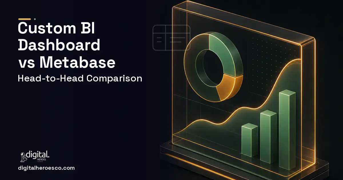 BI Dashboard Development product interface illustration for Custom BI Dashboard vs Metabase.