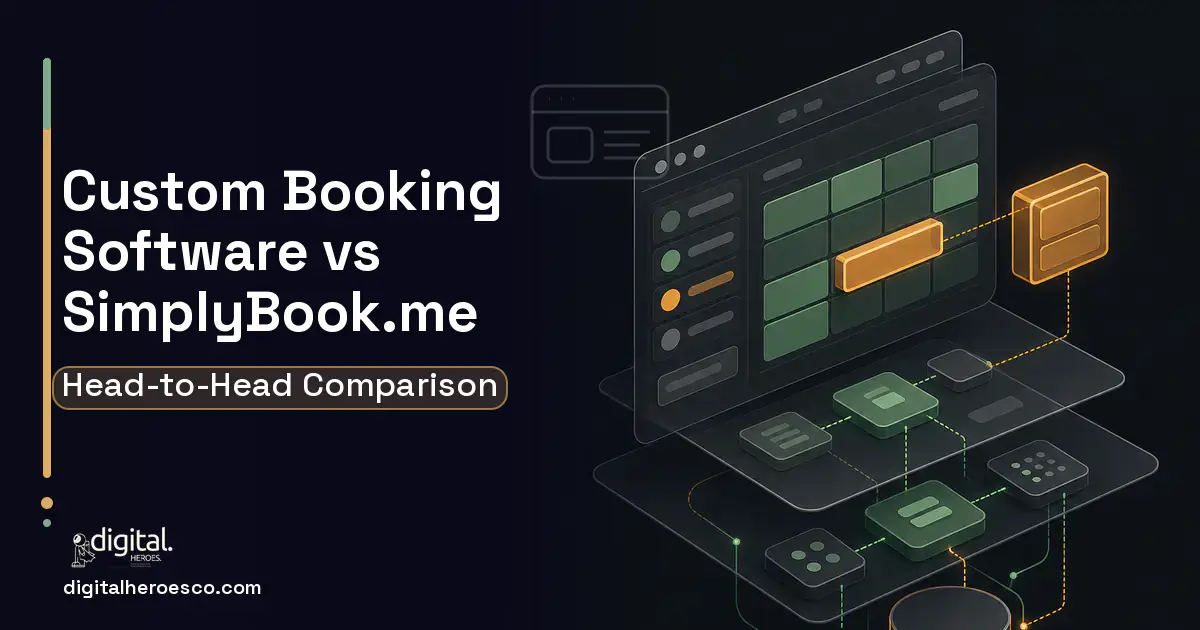 Booking Software product interface illustration for Custom Booking Software vs SimplyBook.me.