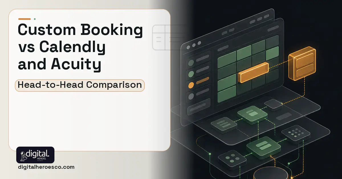 Booking Software product interface illustration for Custom Booking System vs Calendly and Acuity.