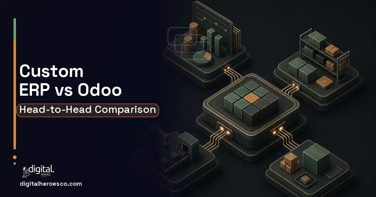 ERP Development software overview illustration for Custom ERP vs Odoo.
