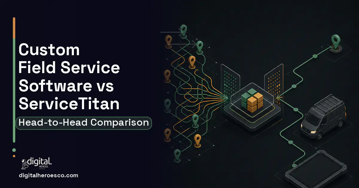 Field Service Software workflow illustration for Custom Field Service Software vs ServiceTitan.