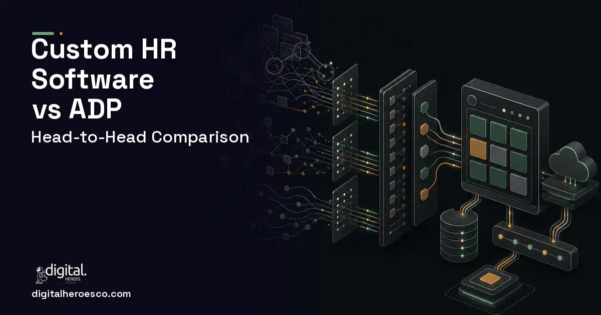 HR Software Development workflow illustration for Custom HR Software vs ADP.
