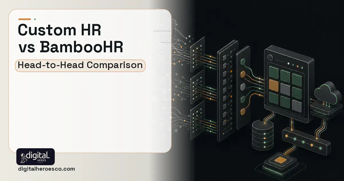 HR Software Development workflow illustration for Custom HR Software vs BambooHR and Workday.
