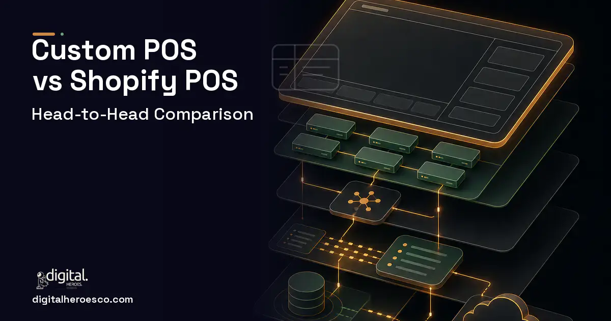 POS System Development product interface illustration for Custom POS System vs Shopify POS.
