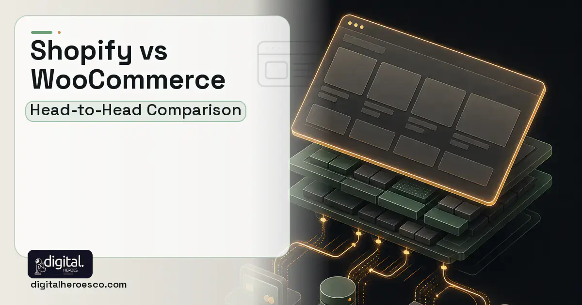 Shopify Development product interface illustration for Shopify vs WooCommerce.