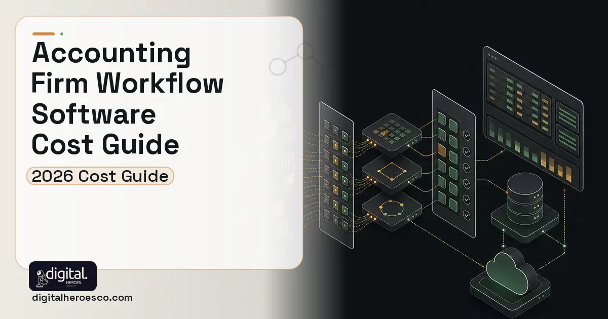 Accounting Software workflow illustration for Accounting Firm Workflow Software Cost Guide.