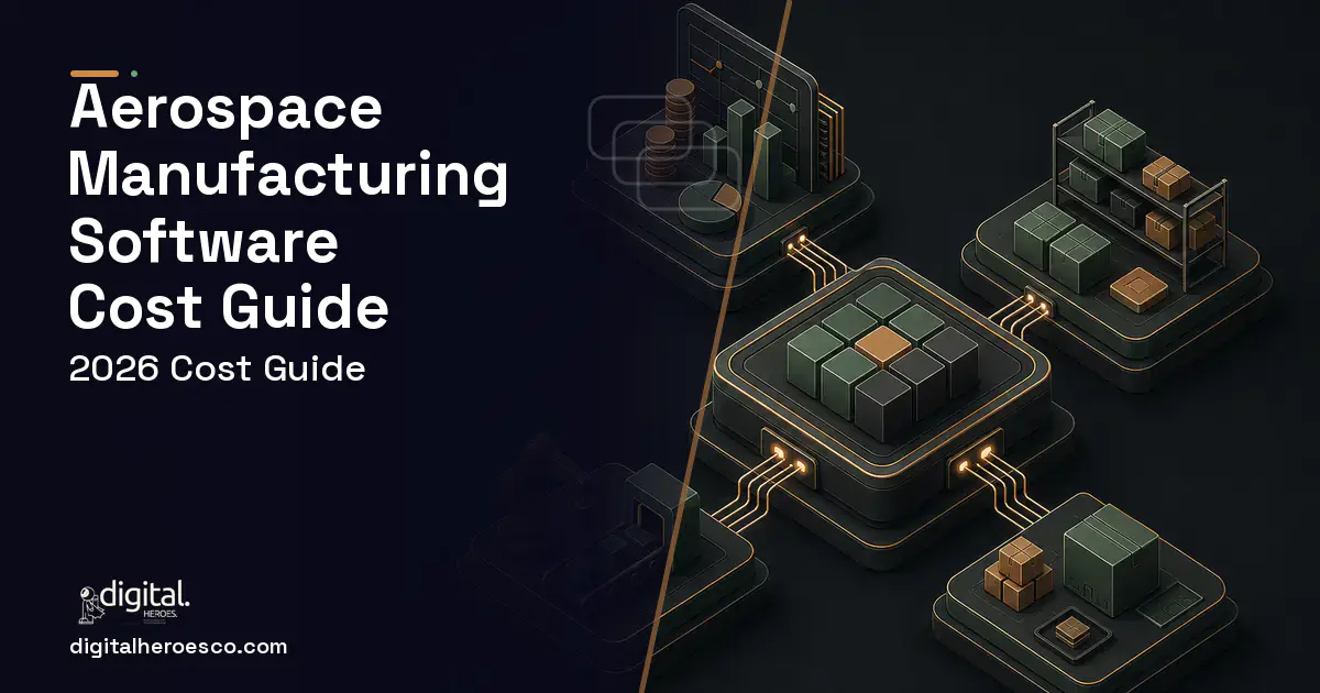 ERP Development software overview illustration for Aerospace Manufacturing Software Cost Guide.