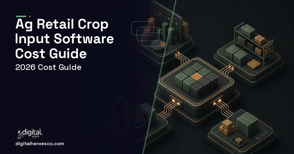 ERP Development software overview illustration for AG Retail Crop Input Software Cost Guide.