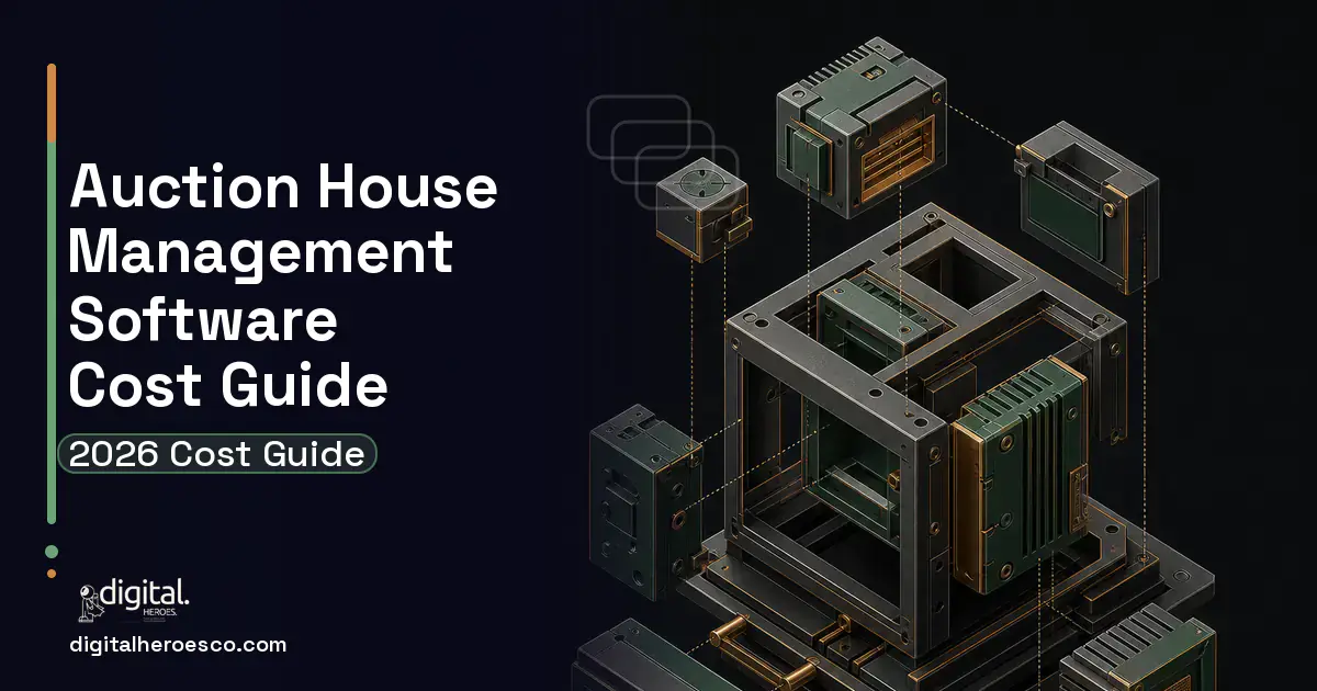 Custom Software Development software overview illustration for Auction House Management Software Cost Guide.