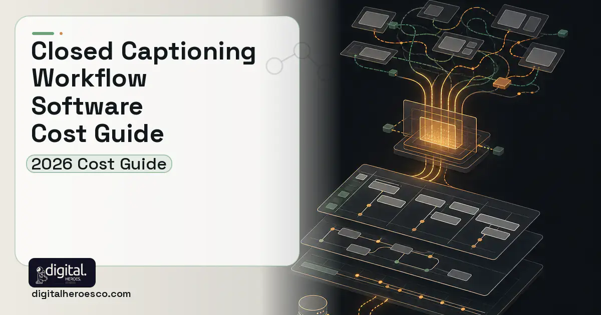 Project Management Software workflow illustration for Closed Captioning Workflow Software Cost Guide.