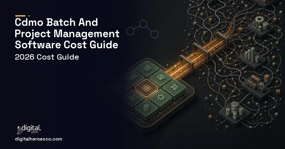 ERP Development workflow illustration for Cdmo Batch AND Project Management Software Cost Guide.