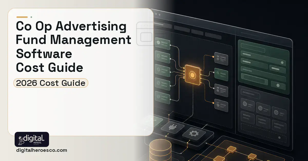 Internal Tools Development product interface illustration for CO OP Advertising Fund Management Software Cost Guide.