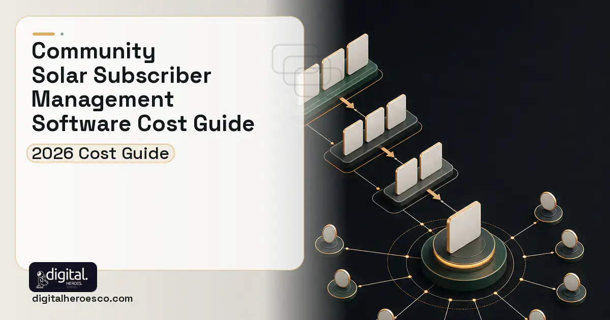 CRM Development software overview illustration for Community Solar Subscriber Management Software Cost Guide.
