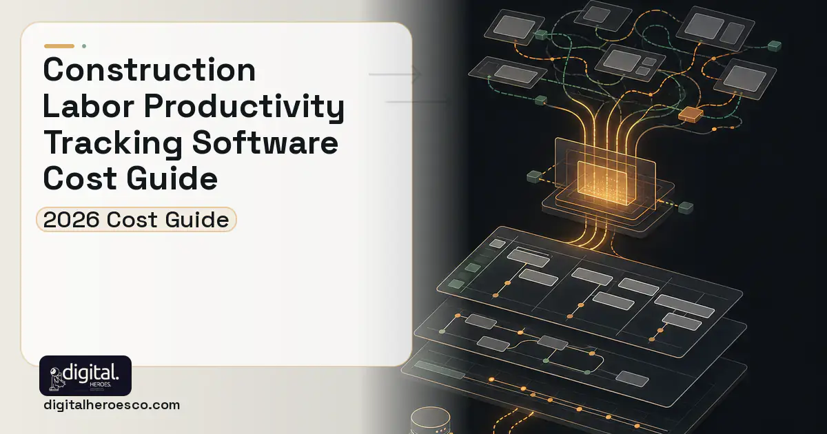 Project Management Software workflow illustration for Construction Labor Productivity Tracking Software Cost Guide.