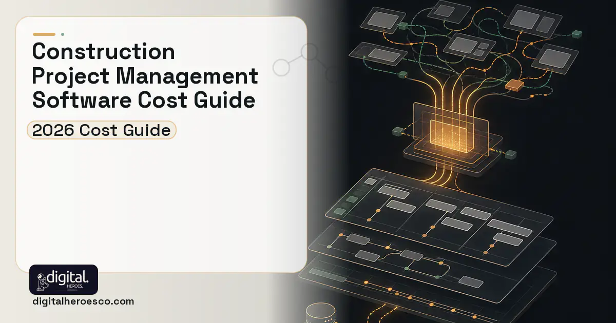 Project Management Software workflow illustration for Construction Project Management Software Cost Guide.
