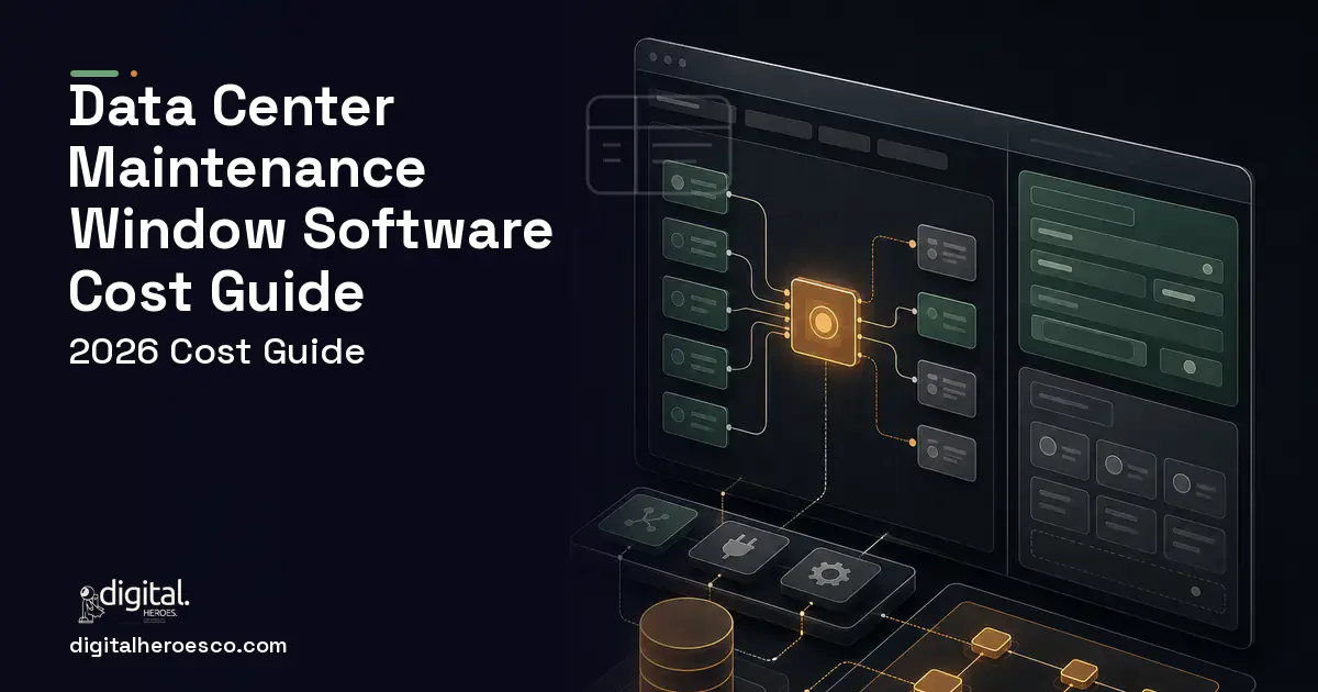 Internal Tools Development product interface illustration for Data Center Maintenance Window Software Cost Guide.