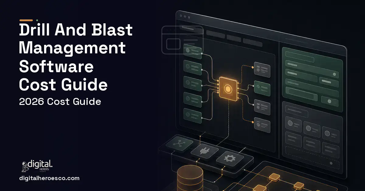 Internal Tools Development product interface illustration for Drill AND Blast Management Software Cost Guide.