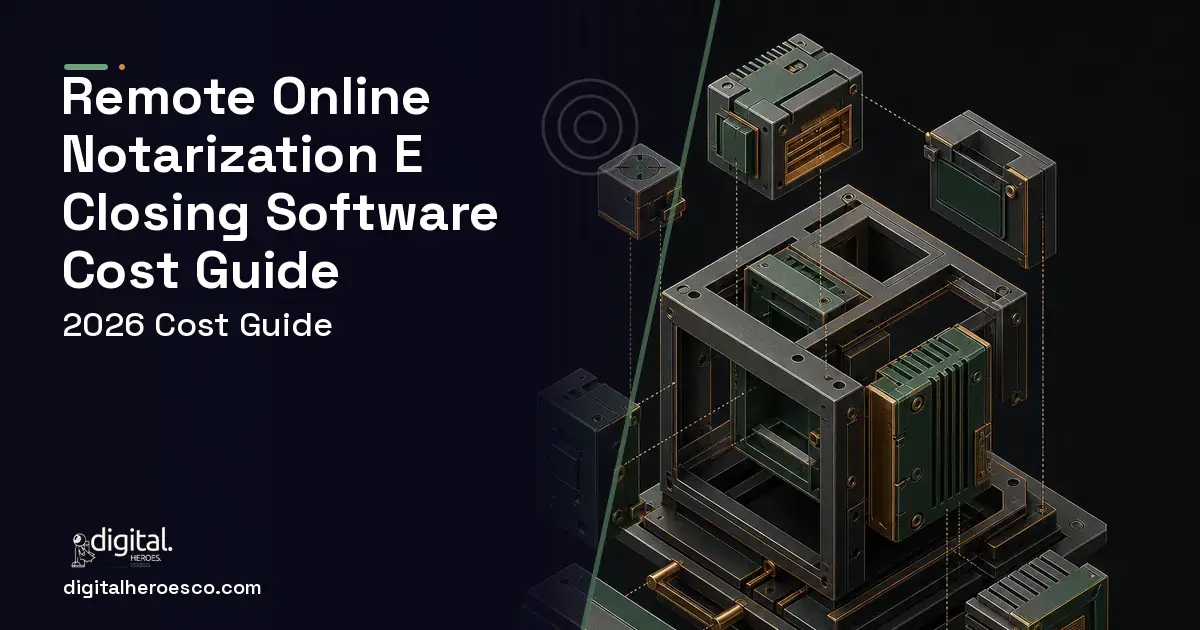 Custom Software Development software overview illustration for Remote Online Notarization E Closing Software Cost Guide.