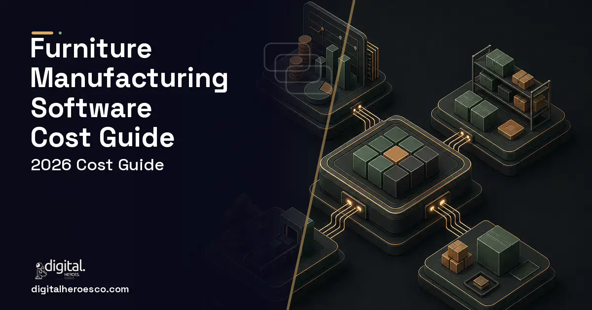 ERP Development software overview illustration for Furniture Manufacturing Software Cost Guide.