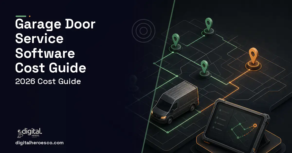 Field Service Software software overview illustration for Garage Door Service Software Cost Guide.