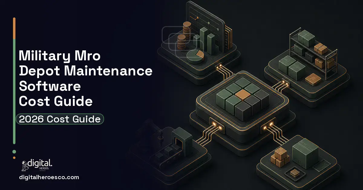 ERP Development software overview illustration for Military MRO Depot Maintenance Software Cost Guide.