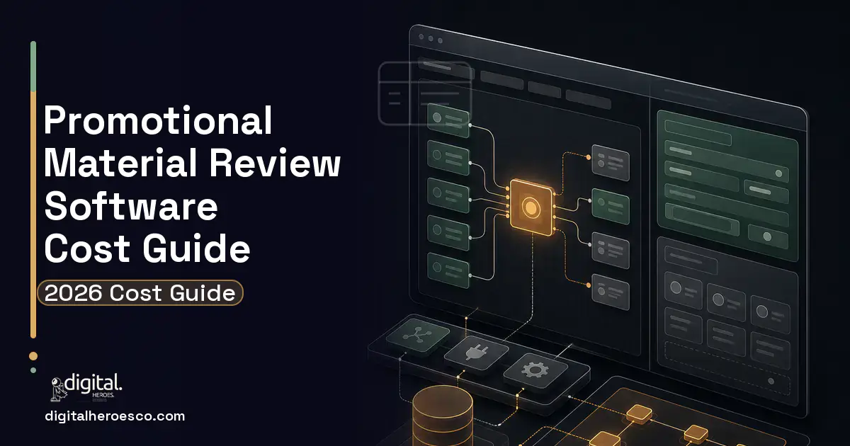 Internal Tools Development product interface illustration for Promotional Material Review Software Cost Guide.
