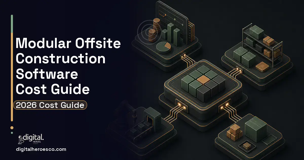 ERP Development software overview illustration for Modular Offsite Construction Software Cost Guide.