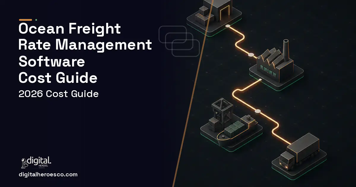 Supply Chain Software software overview illustration for Ocean Freight Rate Management Software Cost Guide.