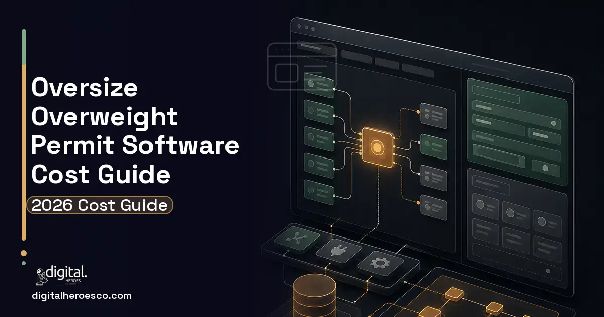 Internal Tools Development product interface illustration for Oversize Overweight Permit Software Cost Guide.