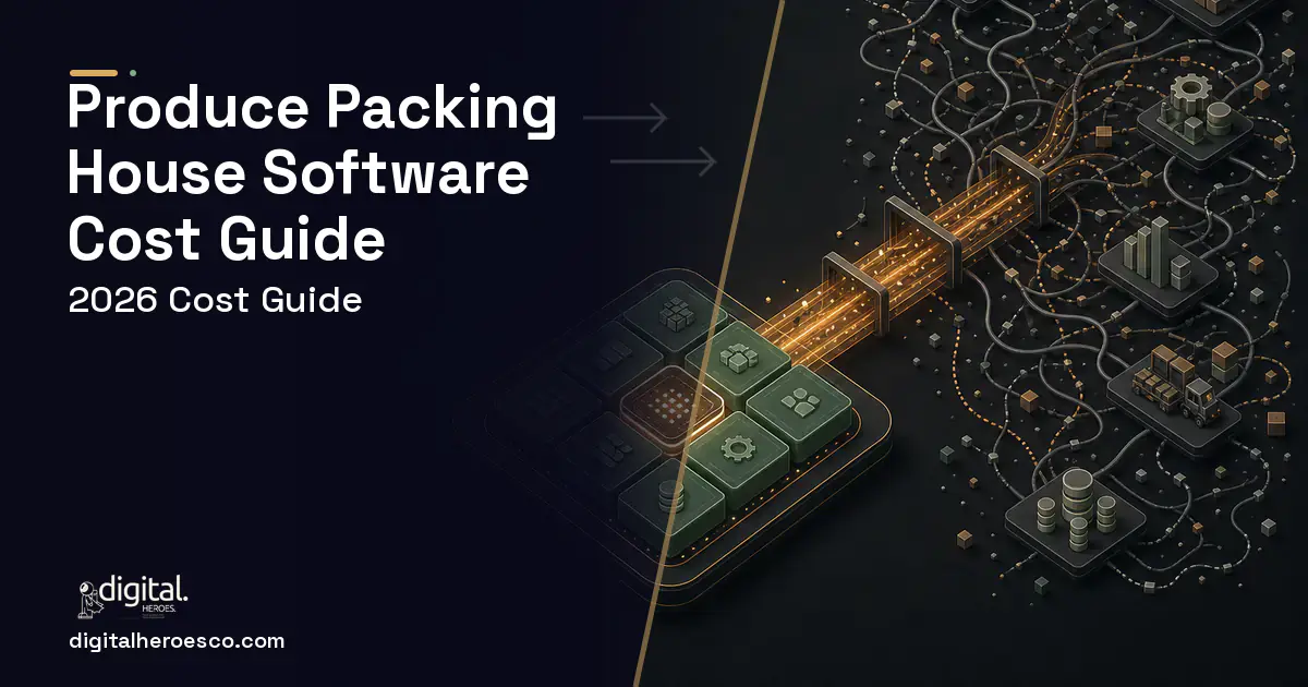 ERP Development workflow illustration for Produce Packing House Software Cost Guide.